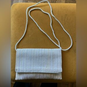 Donna Karan Textured Cream Crossbody Bag